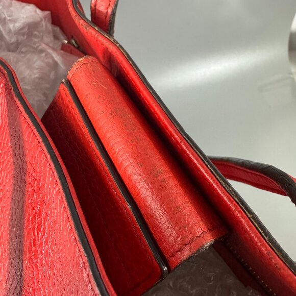 100% Authenitc Gucci Swing Red Leather Tote - Picture 8 of 15